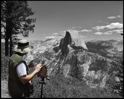 Rick Zimmer Photographing Half Dome
